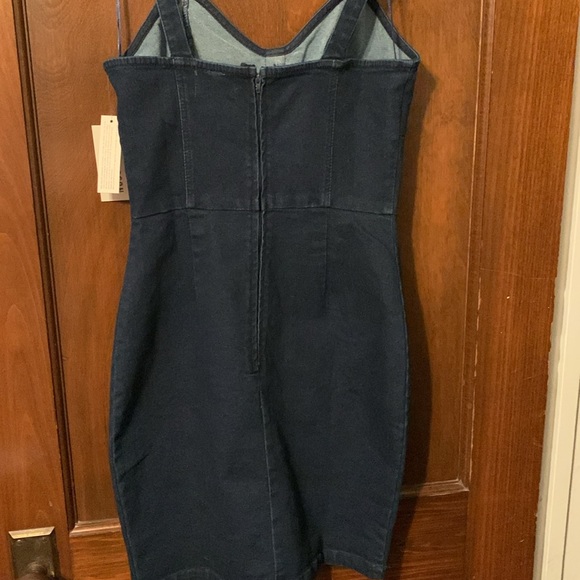 Brand new 7th & Hudson dark denim mini dress with zipper back 😍😍😍 - Picture 7 of 10